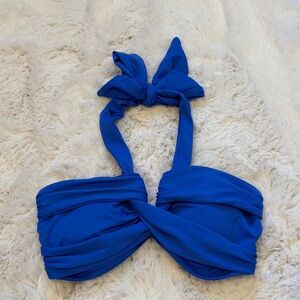 NWOT Anthropologie Seafolly Blue Halter Bikini Top